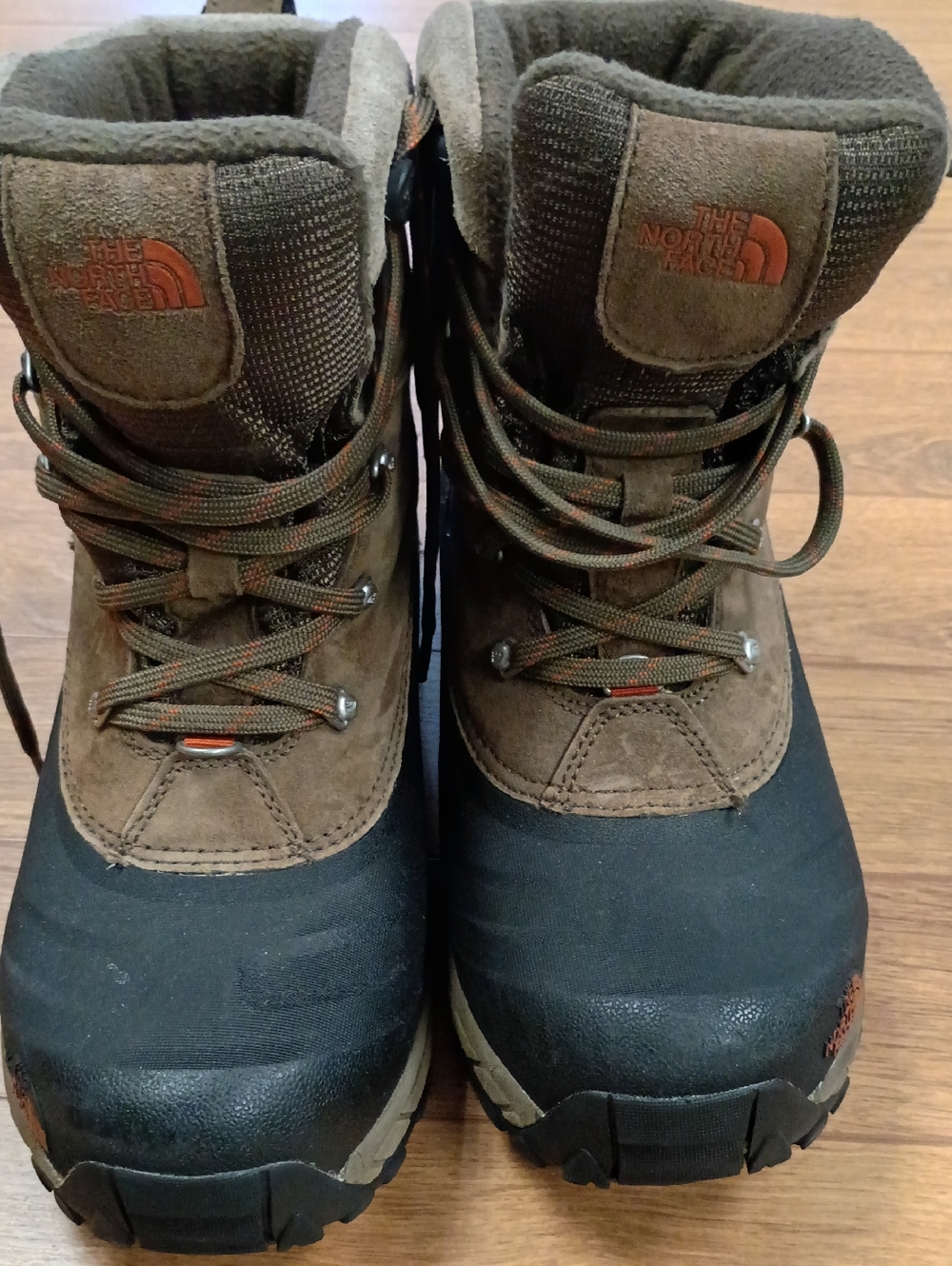 The North Face Olive Green Brown Waterproof Hiking Boots